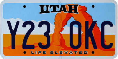 UT license plate Y230KC