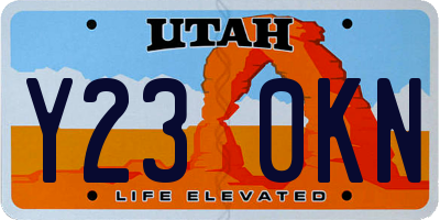 UT license plate Y230KN