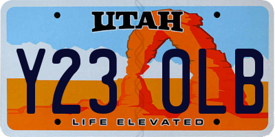 UT license plate Y230LB