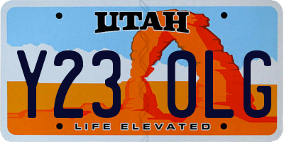 UT license plate Y230LG