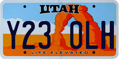 UT license plate Y230LH