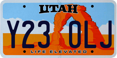 UT license plate Y230LJ