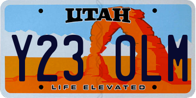 UT license plate Y230LM