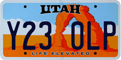 UT license plate Y230LP