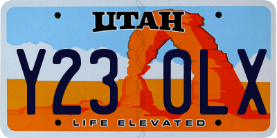 UT license plate Y230LX