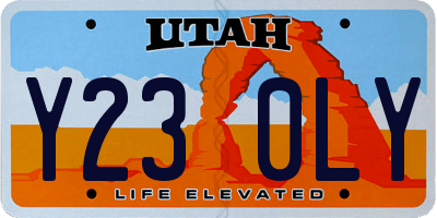 UT license plate Y230LY