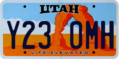 UT license plate Y230MH