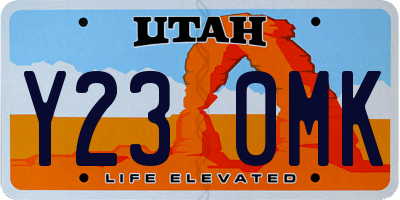 UT license plate Y230MK