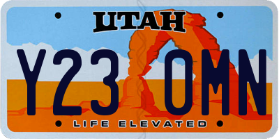 UT license plate Y230MN