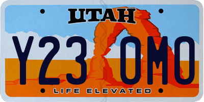 UT license plate Y230MO