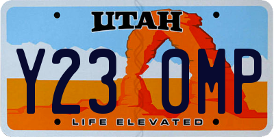 UT license plate Y230MP