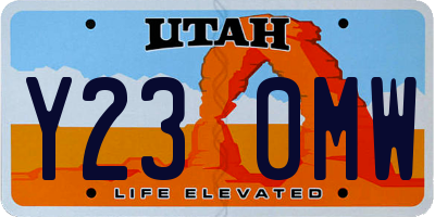 UT license plate Y230MW