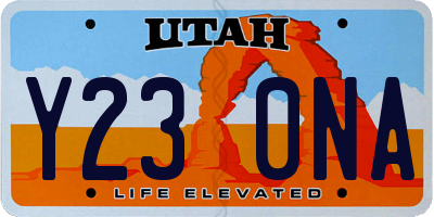 UT license plate Y230NA