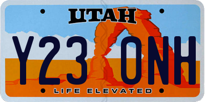 UT license plate Y230NH