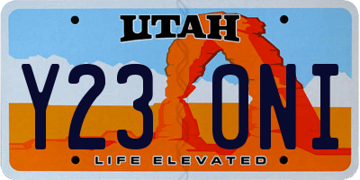 UT license plate Y230NI