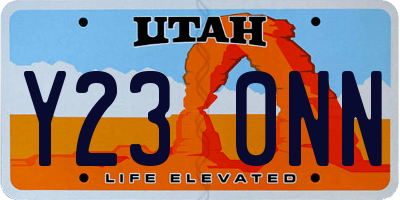 UT license plate Y230NN
