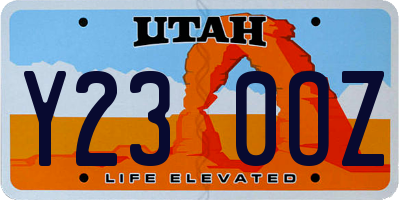 UT license plate Y230OZ