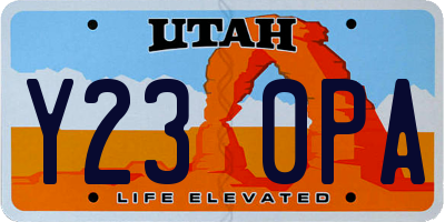 UT license plate Y230PA