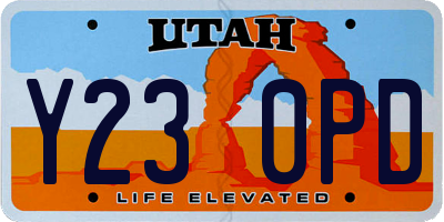 UT license plate Y230PD