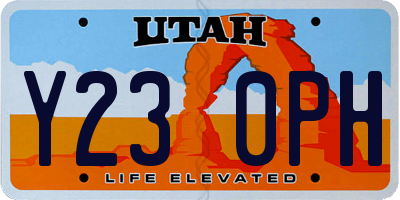 UT license plate Y230PH