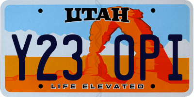 UT license plate Y230PI