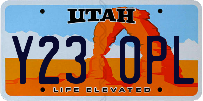 UT license plate Y230PL