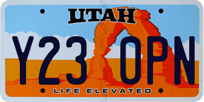 UT license plate Y230PN