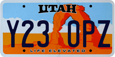 UT license plate Y230PZ