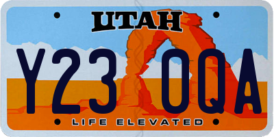 UT license plate Y230QA