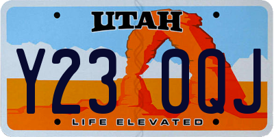 UT license plate Y230QJ