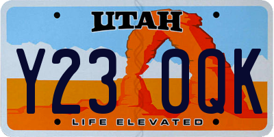 UT license plate Y230QK
