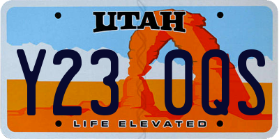 UT license plate Y230QS