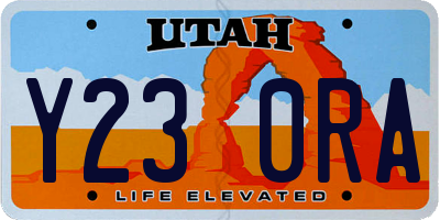 UT license plate Y230RA