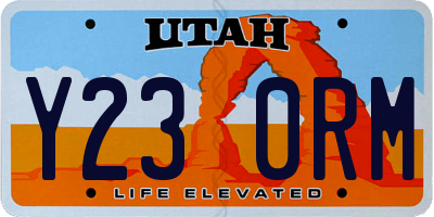 UT license plate Y230RM