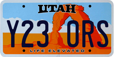 UT license plate Y230RS