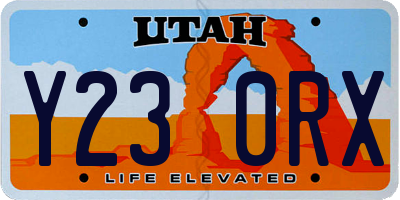 UT license plate Y230RX