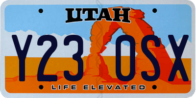 UT license plate Y230SX