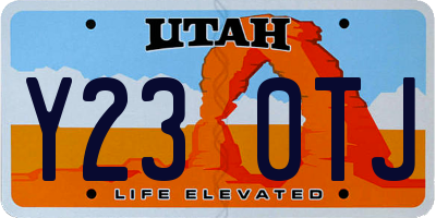 UT license plate Y230TJ