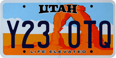UT license plate Y230TQ