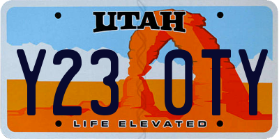 UT license plate Y230TY