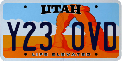UT license plate Y230VD
