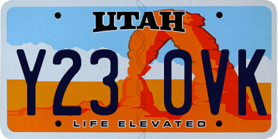 UT license plate Y230VK
