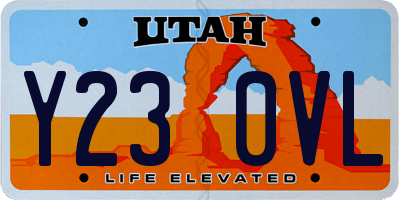 UT license plate Y230VL