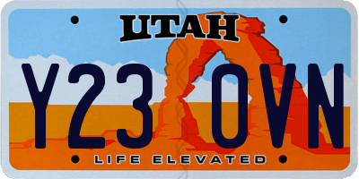 UT license plate Y230VN
