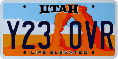 UT license plate Y230VR