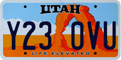 UT license plate Y230VU