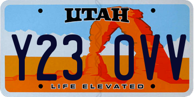 UT license plate Y230VV