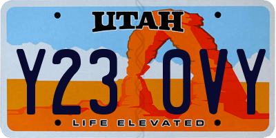 UT license plate Y230VY