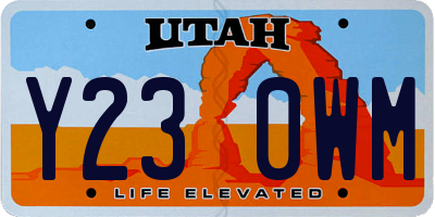 UT license plate Y230WM