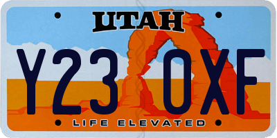UT license plate Y230XF